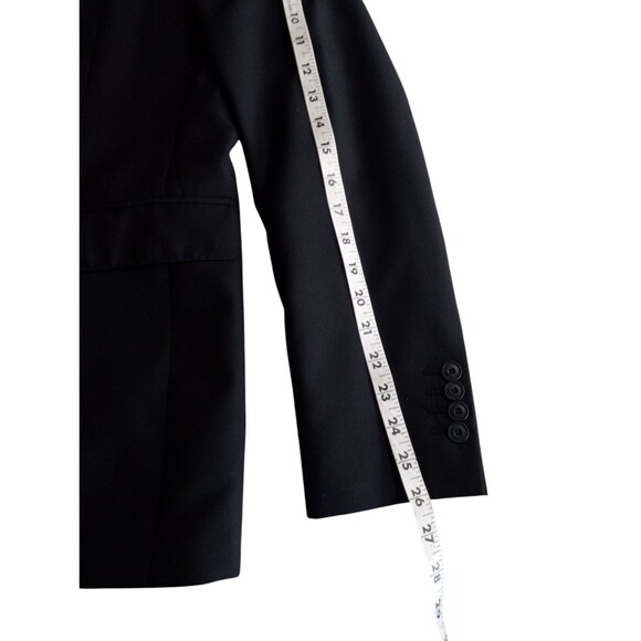 Burberry London Blazer Men's 42 Black Wool Single Breasted Jacket Made In Italy - Picture 11 of 13